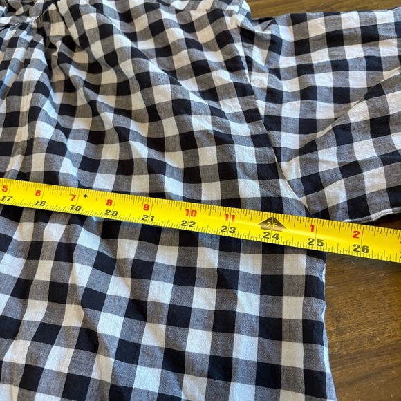 The Great Plaid Button Front Top Black Oversized Boxy Lagenlook Sleep Collection - Picture 6 of 8